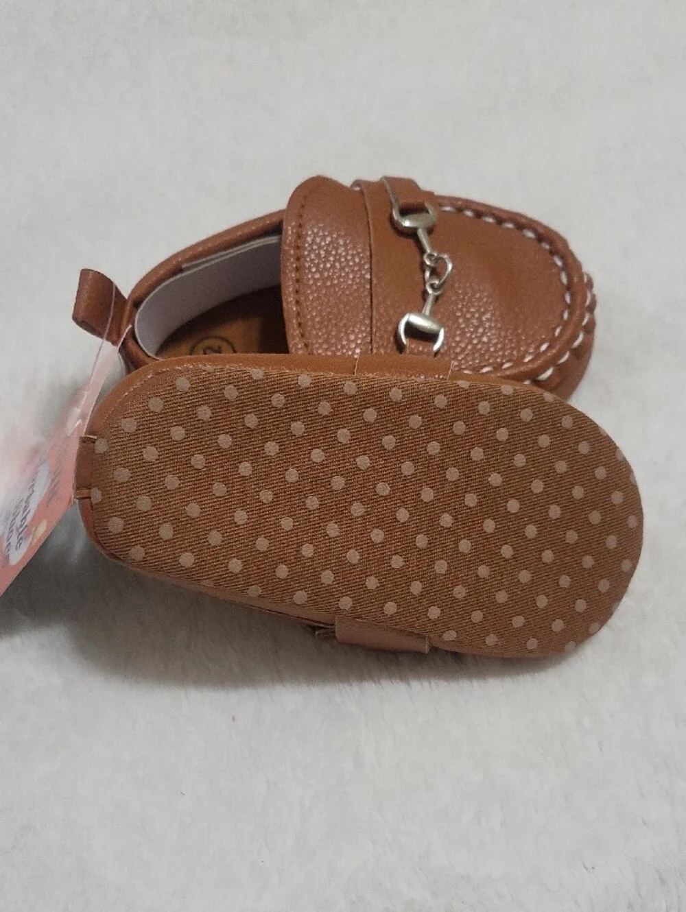 Toddler Brown Slip-On Dress Loafers with Metal Bit